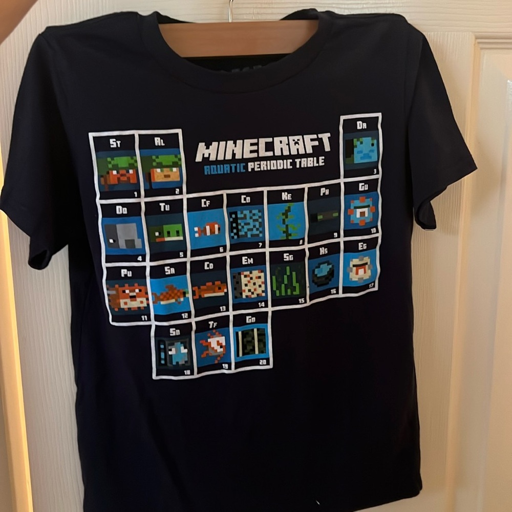 Mojang Studios: NWOT Minecraft Periodic Table T shirt size small